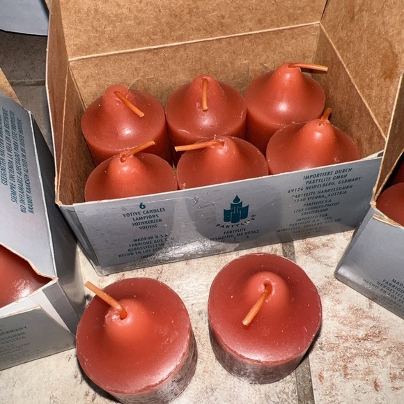 Partylite CINNAMON /SIENNA Votive Candles V0635 - (3) Box of 6 + 2 NEW OLD STOCK - Picture 3 of 6